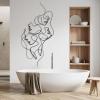 Abstract Woman Face Metal Wall Art, Woman Metal Wall Art, Minimalist Line Art Decor, Female Metal Wall Art, Metal Wall Art for Living Room Bathroom Bedroom, Love Gift (12"x24"|30x60cm, Black) view 3