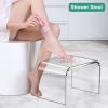 ZVOBUEI Acrylic Step Stool 9in Step Stools for Kids 250-LBS Capacity Rounded and Sturdy Corner Bedroom Kitchen Bathroom Assistance Step Stool Easy to Clean (Non-Slip Stool) view 4