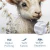 TPHIHPT Cute Goat Shower Curtain Watercolor Animal Shower Curtain Kawaii Pattern Shower Curtain Bathroom Decor Polyester Fabric-72" x 72" view 4