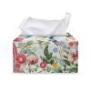 Oamsistay Wildflower Rectangle Tissue Box Cover Modern PU Leather Rectangular Tissue Box Tissue Box Holder Waterproof Tissue Cover Decorative Tissue Box Organizer for Bathroom view 1