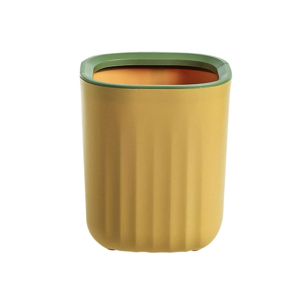 BNVXR Simple Mini Trash can Plastic Small Wastebasket Pressure Ring Design Rectangular Garbage bin Desktop Dumpster for Kitchen Office Practical