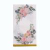 20 White 2 Ply Disposable Dinner Paper Napkins Peony Flower Print Gold Edge Party Events Reception Decorations Supplies view 1