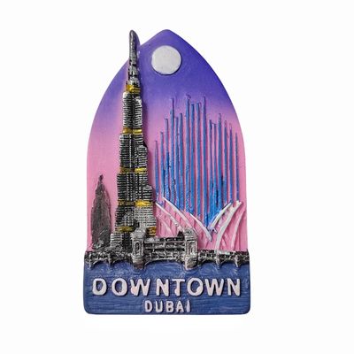 Dubai UAE 3D Downtown Fridge Magnet Souvenir Gift,Resin Handmade Dubai Refrigerator Magnet Home & Kitchen Decoration Collection
