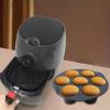 7 Cups Silicone Muffin Pan, Nonstick Silicone Cupcake Pan, Silicone Baking Cups for Making Muffin Cakes,Bread view 3