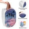 Starry Butterflies Rhythmic Gymnast Laundry Hamper, Foldable Pop-up Mesh Hamper Dirty Clothes Basket Collapsible for Storage With Durable Handles view 3
