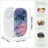 Starry Butterflies Rhythmic Gymnast Laundry Hamper, Foldable Pop-up Mesh Hamper Dirty Clothes Basket Collapsible for Storage With Durable Handles view 4