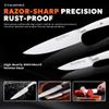 KALAVINKA Professional Chef Knife 8 Inch, German Steel for Slicing and Chopping, Rust-Resistant Kitchen Knife with Bonus Paring Knife, Summer Entertaining (SAMJNA) view 2