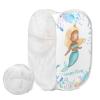 Underwater Watercolor Princess Mermaid Laundry Hamper, Foldable Pop-up Mesh Hamper Dirty Clothes Basket Collapsible for Storage With Durable Handles view 1