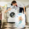 Underwater Watercolor Princess Mermaid Laundry Hamper, Foldable Pop-up Mesh Hamper Dirty Clothes Basket Collapsible for Storage With Durable Handles view 4