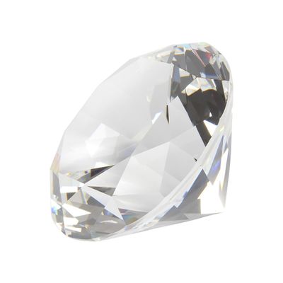 homeemoh Crystal Diamond Paperweight 80mm (3.15") Glass Faceted Diamond