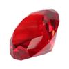 homeemoh Crystal Diamond Paperweight 30mm (1.18") Glass Faceted Diamond Ornaments for Wedding Favor Table Centerpieces Home Deco (Red) view 1
