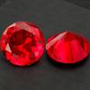 homeemoh Crystal Diamond Paperweight 30mm (1.18") Glass Faceted Diamond Ornaments for Wedding Favor Table Centerpieces Home Deco (Red) view 2
