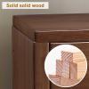 HotcoS 2 Tiers Shoe Rack Solid Wood Shoe Bench with Seat Cushion, Hallway Shoe Storage Bench Organizer with Drawer view 3