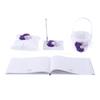 JOINPAYA 4pcs Wedding Pillow Flower Basket -Color Flowers Includes Notebook Pen Holder for Bride Elegant Bridal Accessories for Ceremony view 1