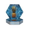 Drink Coasters Set of 4, Ceramic Drink Coaster for Kinds of Cups, Pineapple in The Pool Coasters for Drinks Tabletop Protection, Absorbent Cup Coaster for Coffee Table Home Decor view 1