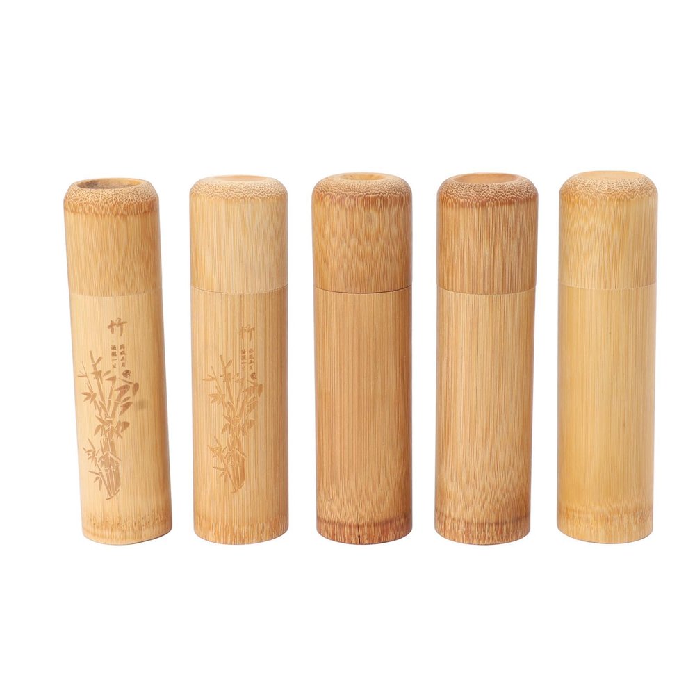 HERCHR 5pcs Portable Bamboo Tea Canister Travel Food Storage Candy Jar Container Box Small Storage Case Container with Lid Containers Spice Canisters Box Bamboo Spice Jar Tea StorageBox(#2)