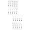 Ciieeo 20 Pcs Clothing Clip Hooks with Clips Siding Hanging Hangers Laundry Clothesline Velvet Foldable Clothes Drying Rack Sealing Clips Coats Paper Hanger Clips Stainless Steel Silver view 1