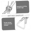 Ciieeo 20 Pcs Clothing Clip Hooks with Clips Siding Hanging Hangers Laundry Clothesline Velvet Foldable Clothes Drying Rack Sealing Clips Coats Paper Hanger Clips Stainless Steel Silver view 3