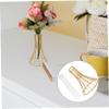 Amosfun 1pc Mini Hydroponic Vase Slim Waist Design Transparent Glass Flower Bottle for Table Decor Base for Weddings Home Use view 3