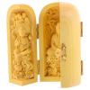 Ciieeo Classic Buddha Statue Wood Craft Home Decor Buddhist Decor Zen Garden Statues Outdoor Random Style view 1