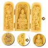 Ciieeo Classic Buddha Statue Wood Craft Home Decor Buddhist Decor Zen Garden Statues Outdoor Random Style view 2