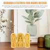 Ciieeo Classic Buddha Statue Wood Craft Home Decor Buddhist Decor Zen Garden Statues Outdoor Random Style view 3