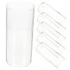 Amosfun 6 Pack Glass Cylinder Vase Candle Holders Centerpiece Decor for Wedding Office Balcony Living Room Natural Beauty view 1
