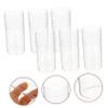 Amosfun 6 Pack Glass Cylinder Vase Candle Holders Centerpiece Decor for Wedding Office Balcony Living Room Natural Beauty view 3