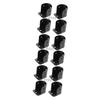 PRETYZOOM 12pcs No Drill Bathroom Curtain Rod Mounting Brackets Solid Iron Flange Socket for Closet Rod Support view 1