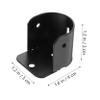 PRETYZOOM 12pcs No Drill Bathroom Curtain Rod Mounting Brackets Solid Iron Flange Socket for Closet Rod Support view 4