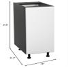 WallKitchens 18" Base Cabinet High Single Door with White Gloss Door view 2