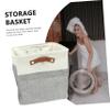 2pcs Storage Basket Blanket Small Laundry Basket Foldable Laundry Basket Washing Baskets for Laundry Laundry Hamper Storage Bins Lid Fabric view 2