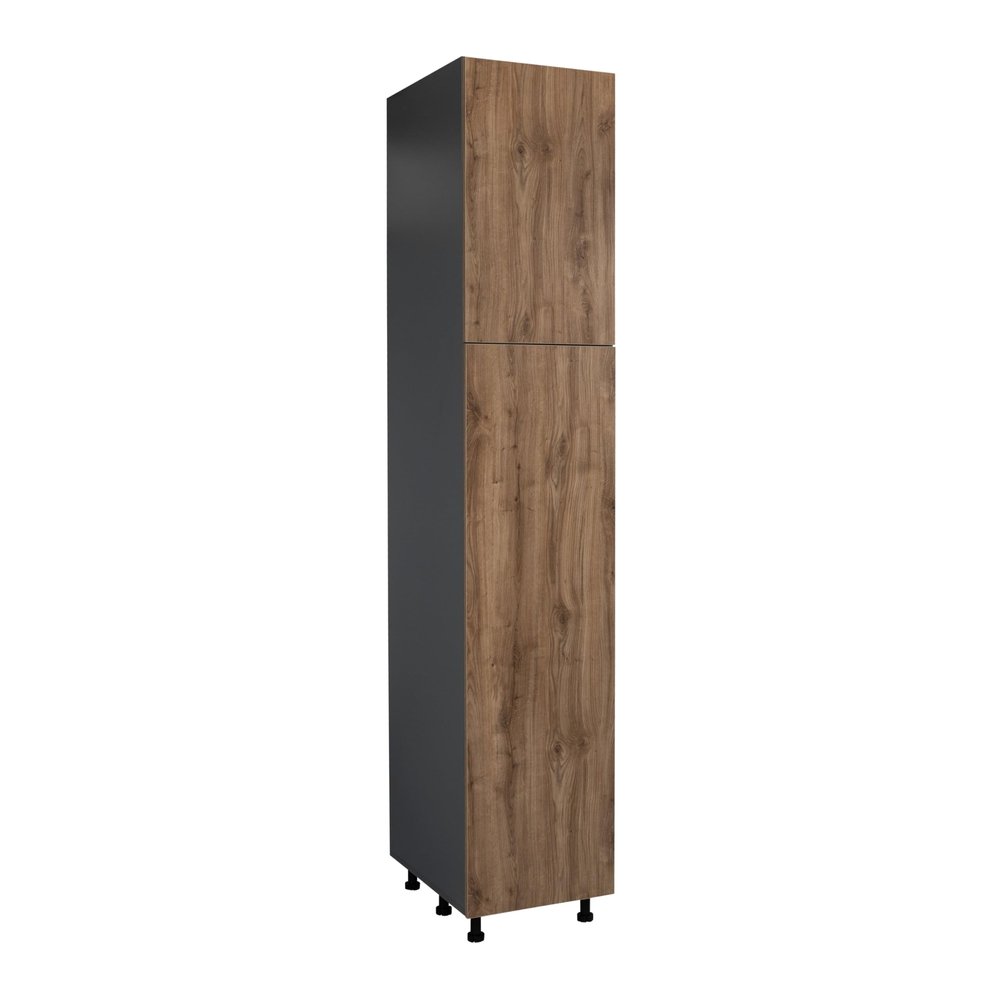 WallKitchens 18" x 84" Utility Cabinet-Double Door-with Natural Teak Door