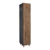 WallKitchens 18" x 84" Utility Cabinet-Double Door-with Natural Teak Door view 1