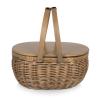 PICNIC TIME Sequoia Picnic Basket with Cooler Compartment, Woven Picnic Basket with Removeable Cooler Bag, Vintage Wicker Picnic Basket, (Beige) view 1