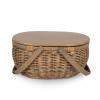 PICNIC TIME Sequoia Picnic Basket with Cooler Compartment, Woven Picnic Basket with Removeable Cooler Bag, Vintage Wicker Picnic Basket, (Beige) view 2