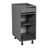WallKitchens 15" Base Cabinet Single Door Single Drawer Grey view 1