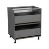 WallKitchens 30" Base Cabinet-Double Door-Two Drawer-Grey view 1