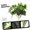 WOFASHPURET 6pcs Green Leaf Artificial Plant for Home Decor Realistic Faux Plants for Tabletop Office and Room Adornment Easy Maintenance Non-wilting Design view 3