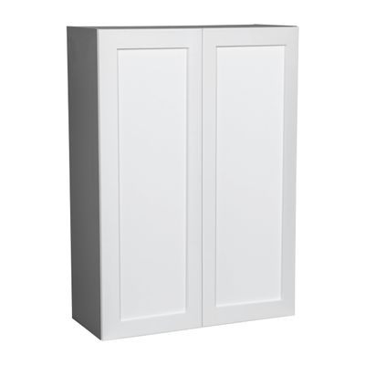 WallKitchens 27" x 42" Wall Cabinet-Double Door-with Shaker White Matte Door