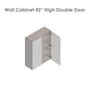 WallKitchens 27" x 42" Wall Cabinet-Double Door-with Shaker White Matte Door view 4