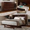 AFI, Santa Fe Full Murphy Bed Chest with 6" Mattress & Built-in USB Charger, Walnut view 1