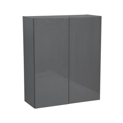 WallKitchens 30" x 36" Wall Cabinet-Double Door-with Grey Gloss Door