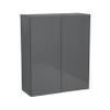 WallKitchens 30" x 36" Wall Cabinet-Double Door-with Grey Gloss Door view 1
