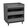 WallKitchens 30" Base Cabinet-Double Door-Three Drawer-Grey view 1