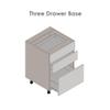 WallKitchens 30" Base Cabinet-Double Door-Three Drawer-Grey view 4