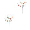 DEARMAMY 2pcs Simulated Orange Fruit Branch Lifelike Artificial Decor for Home Kitchen and Party for Crafts Photography Props and Seasonal Celebrations view 1