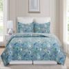 C&F Home Morrison Full/Queen 3 Piece Quilt Set Cotton Reversible Machine Washable Lightweight Bedspread Coverlet Queen Blue view 4