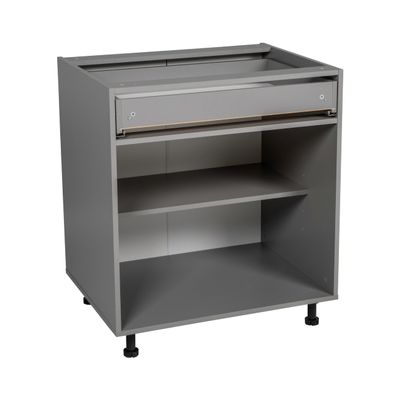 WallKitchens 30" Base Cabinet Double Door Single Drawer Grey