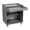 WallKitchens 30" Base Cabinet Double Door Single Drawer Grey view 3